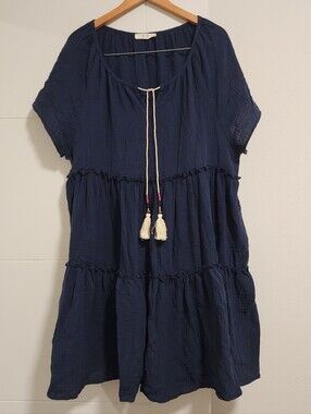 Jade By Jane Tiered 100% Cotton Dress